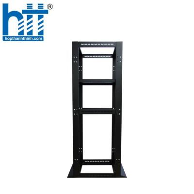 Tủ Mạng VietRack 4 Posts Open Rack 42U 600 x 650, Black (VRO42-465)