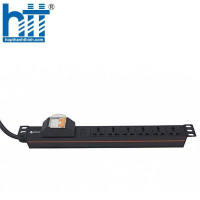 Thanh Nguồn PDU PDU 6 ổ cắm UNIVERSAL, 16A, 250V, MCB đôi (2 cực) - VRP106-MCB16