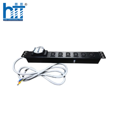 Thanh PDU 3CElectric 6 ổ cắm C13 có MCB 32A, có cáp nguồn 3m (3C-06C13SE32A-H)