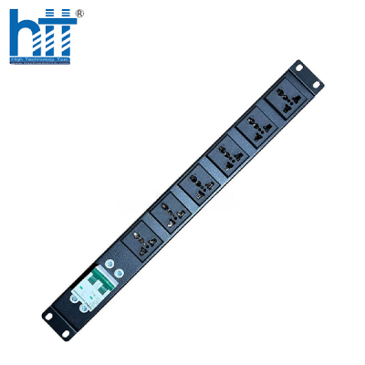 Ổ điện 3CElectric 19 inch 06 ổ cắm 3 chấu đa dụng, công suất 20A, MCB 2P 32A (3C-P19M06MCB32)