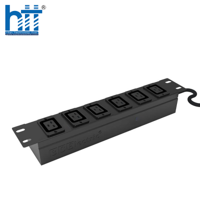 Ổ điện 19 inch, 06 ổ cắm C19, công suất 20A, cáp nguồn 03m (3C-P19M06C19CAB1.5)