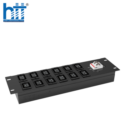 Thanh nguồn 3CElectric PDU 12 ổ cắm C19 (02 hàng ngang) có MCB 32A (3C-P19M12C19MCB32)