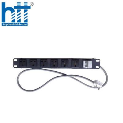 Ổ điện ECP 6 cổng 3 chấu có cầu giao cho tủ mạng ECP (ECP-P6CB​)